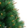 vidaXL Artificial Hinged Christmas Tree Green and Yellow PVC, Metal 59 in