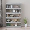 vidaXL Book Cabinet Concrete gray Engineered wood Large Book Cabinet