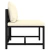 vidaXL Garden Lounge Set Black, Cream white