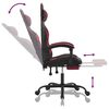 vidaXL Gaming Chair with Footrest Black and Wine Red Faux Leather
