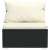 vidaXL Garden Lounge Set Black, Cream