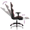 vidaXL Gaming Chair with Footrest Black and Wine Red Faux Leather