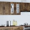 vidaXL Kitchen Wall Cabinet Smoked Oak Engineered Wood and Glass