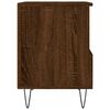 vidaXL Bedside Cabinet Brown Oak Engineered wood, Metal Medium