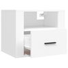 vidaXL Wall-mounted Bedside Cabinet White Engineered wood Medium Storage