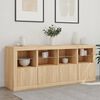 vidaXL Sideboard Sonoma oak Engineered wood, glass Large Sideboard