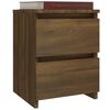 vidaXL Bedside Cabinet Brown Oak Engineered Wood Compact Bedside Cabinet