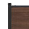 vidaXL Bed Frame Brown Oak Steel, Engineered Wood Full Bed Frame