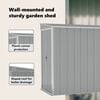 vidaXL Garden Shed Grey Galvanized Steel Large Garden Shed Rectangular