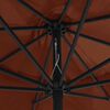vidaXL Garden Parasol Terracotta Polyester, Metal Large