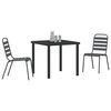 vidaXL Garden Dining Set 5 pcs Dark gray Steel