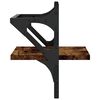 vidaXL Wall Shelf Set of 2 Smoked Oak Engineered wood, metal