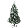 vidaXL Artificial Hinged Christmas Tree 150 LEDs & Ball Set 59.1"