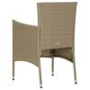 vidaXL Dining Set Beige, Cream White, Black