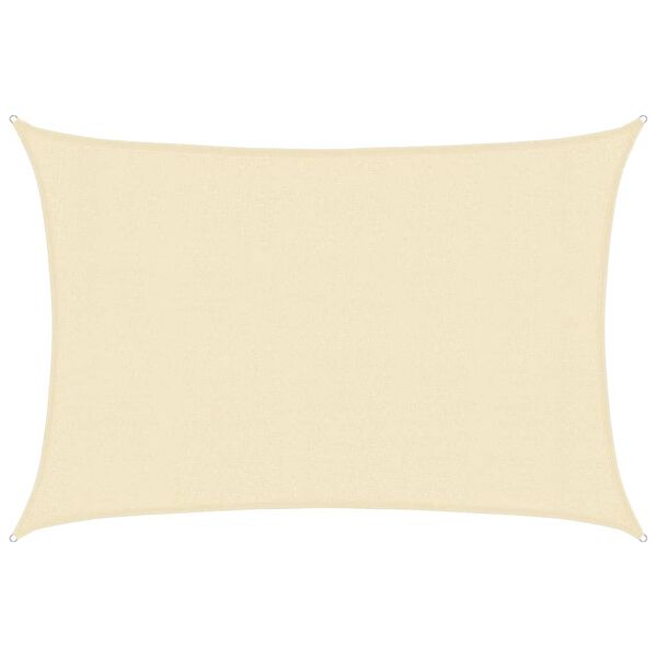 vidaXL Sunshade Sail 1.75 oz/ft² Cream 9.8x14.8' HDPE
