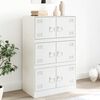 vidaXL Sideboard White Cold-rolled steel Medium Storage Cabinet