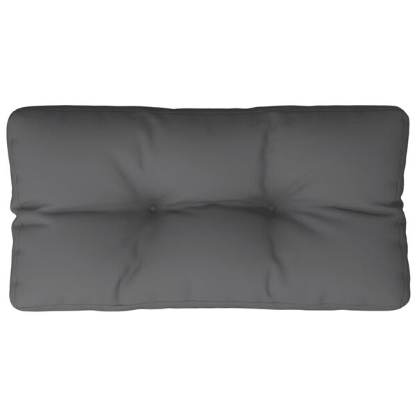vidaXL Pallet Cushion Anthracite 100% polyester 27.6 x 15.7 x 4.7 in