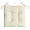 vidaXL Chair Cushion Set of 6 Cream white Oxford fabric 15.7x15.7 in