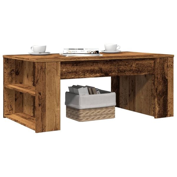 vidaXL Coffee Table Old wood Engineered wood Medium Storage