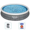 Bestway Swimming Pool Grey and White PVC Large Collapsible