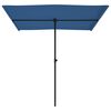 vidaXL Garden Parasol Azure Blue Aluminium, Polyester 6.6 x 4.9 feet