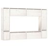 vidaXL TV Cabinet Set of 8 White Solid pine wood Wall mounted