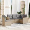 vidaXL Garden Sofa Set Mix beige PE rattan Medium Modular