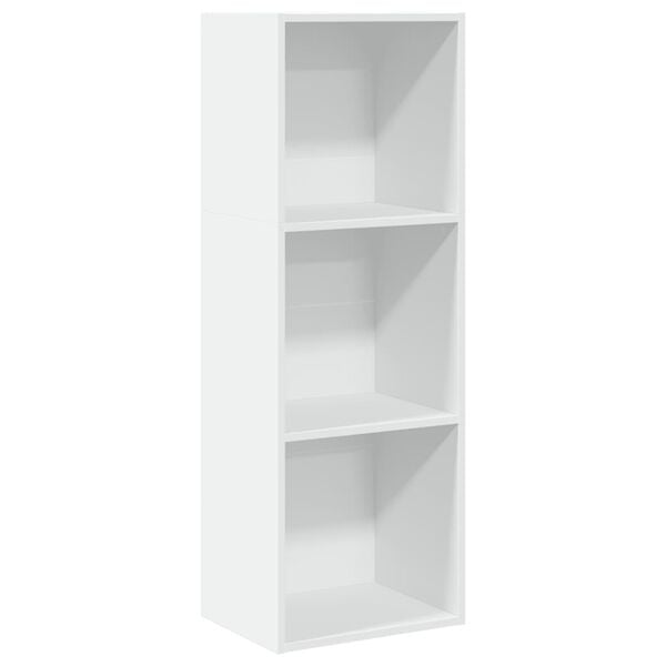 vidaXL Bookcase White Engineered wood 15.7 x 11.8 x 44.9 in Bookcase