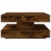 vidaXL Coffee Table Smoked Oak Engineered Wood Medium Rotatable