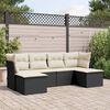 vidaXL Garden Sofa Set Black PE rattan Large Modular Garden Sofa Set