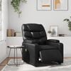 vidaXL Electric Massage Recliner Chair Black Faux Leather
