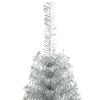 vidaXL Artificial Pre-lit Christmas Tree Silver 82.7" PET