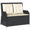 vidaXL Garden Lounge Set Black, Cream White