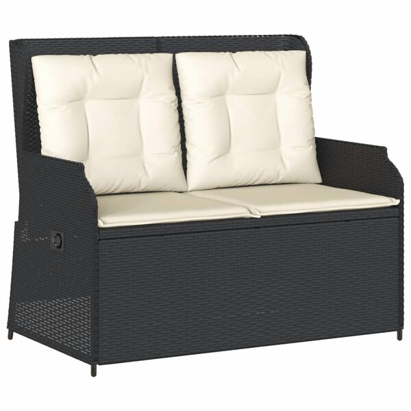 vidaXL Garden Lounge Set Black, Cream White