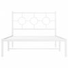 vidaXL Bed Frame White Powder-Coated Steel King Single Bed Frame