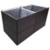 vidaXL Garden Planter Black and Transparent