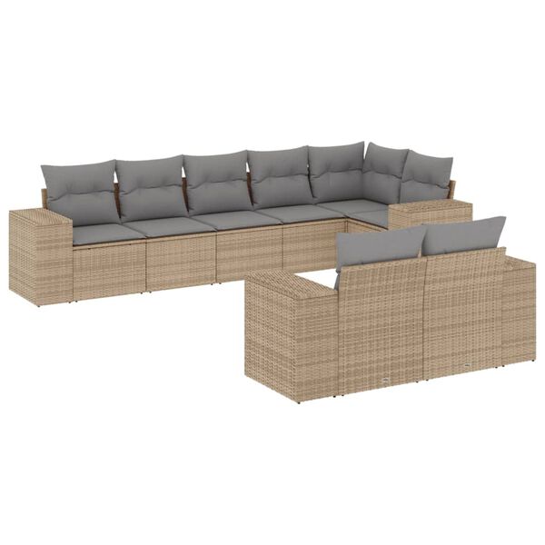 vidaXL Garden Sofa Set Beige