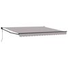vidaXL Retractable Awning Light gray 157.48" x 118.11" Polyester