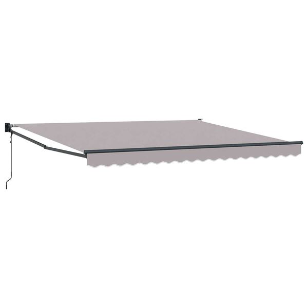 vidaXL Retractable Awning Light gray 157.48" x 118.11" Polyester