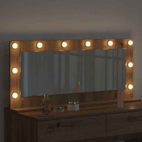 vidaXL Vanity Mirror with Mirror Artisan Oak 100 x 45 x 18 cm
