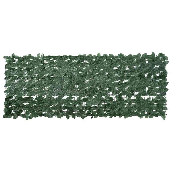 vidaXL Screen Dark green Polyethylene, Fabric 78.7x29.5 in