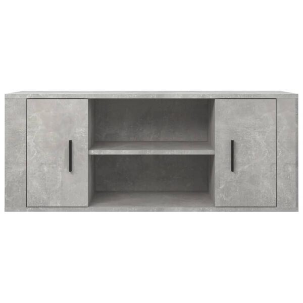vidaXL TV Cabinet Concrete Grey Engineered Wood Medium-sized Cabinet