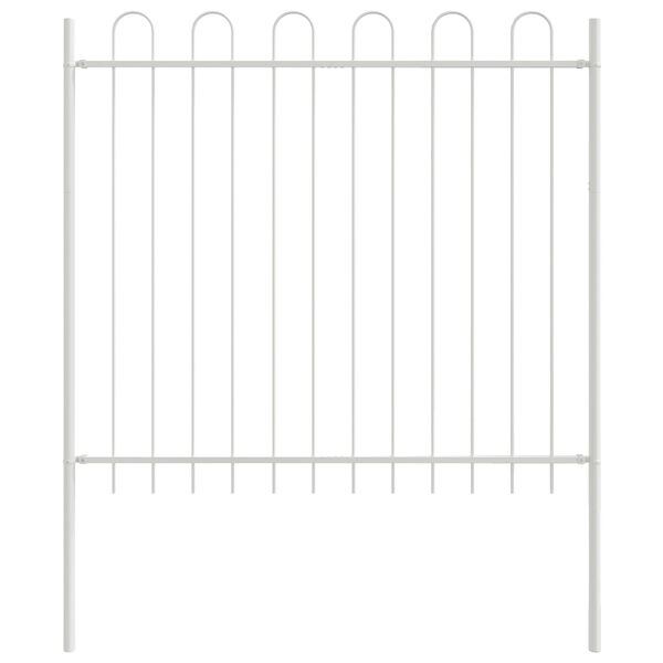 vidaXL Garden Fence White 3.4 x 1.2 m Powder-coated steel