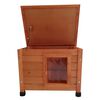 @Pet Cat House Brown Wood and Bitumen 22.4 x 17.7 x 16.9 in