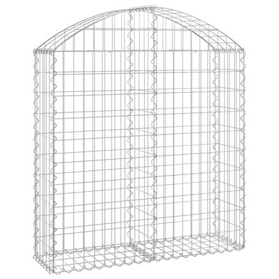 vidaXL Arched Gabion Basket 39.4"x11.8"x39.4"/47.2" Galvanized Iron