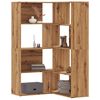 vidaXL Corner Bookcase 4-Tier Artisian Oak 33.5x33.5x55.1" Engineered Wood
