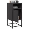 vidaXL Bedside Cabinet Set of 2 Black Steel Standard Bedside Cabinet