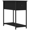 vidaXL Bedside Cabinet Set of 2 Black Engineered wood, iron Compact