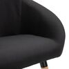 vidaXL Dining Chair Set of 4 Black Fabric, Solid Wood Standard