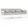 vidaXL Day Bed White Solid pine wood Single Convertible